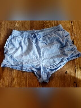 stars above Light Blue Striped Women's Lounge Shorts